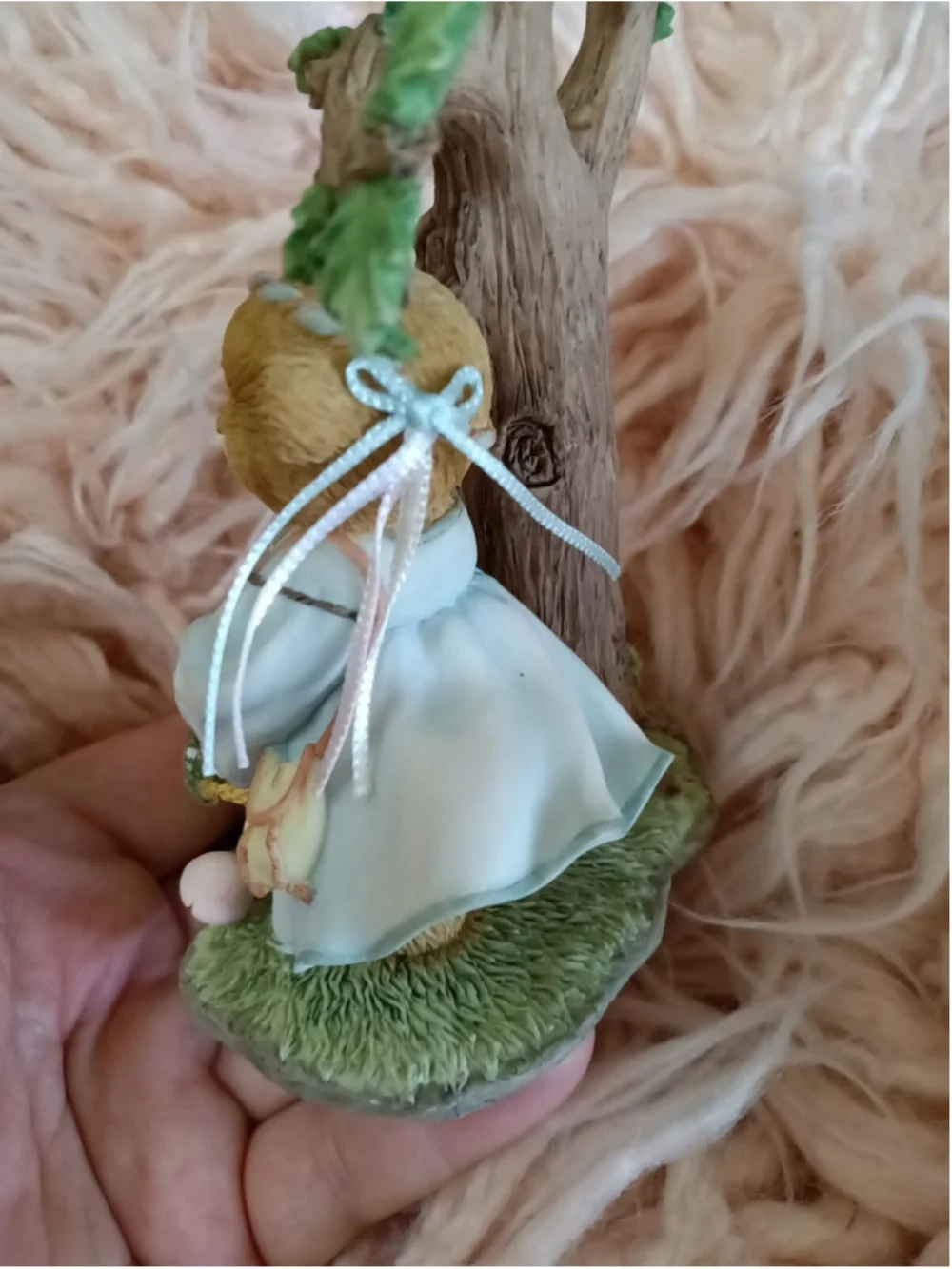 Cherished Teddies 2005 Maid Marian with Tree Mushrooms Bunny Flowers Bear